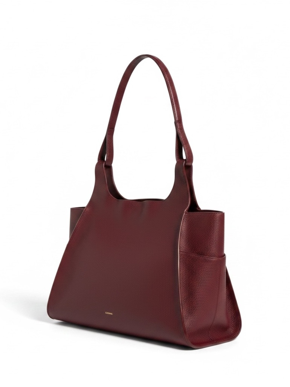 Cuyana Oversized Double Loop Bag – Cherry/Bordeaux – Italian Leather – Like New